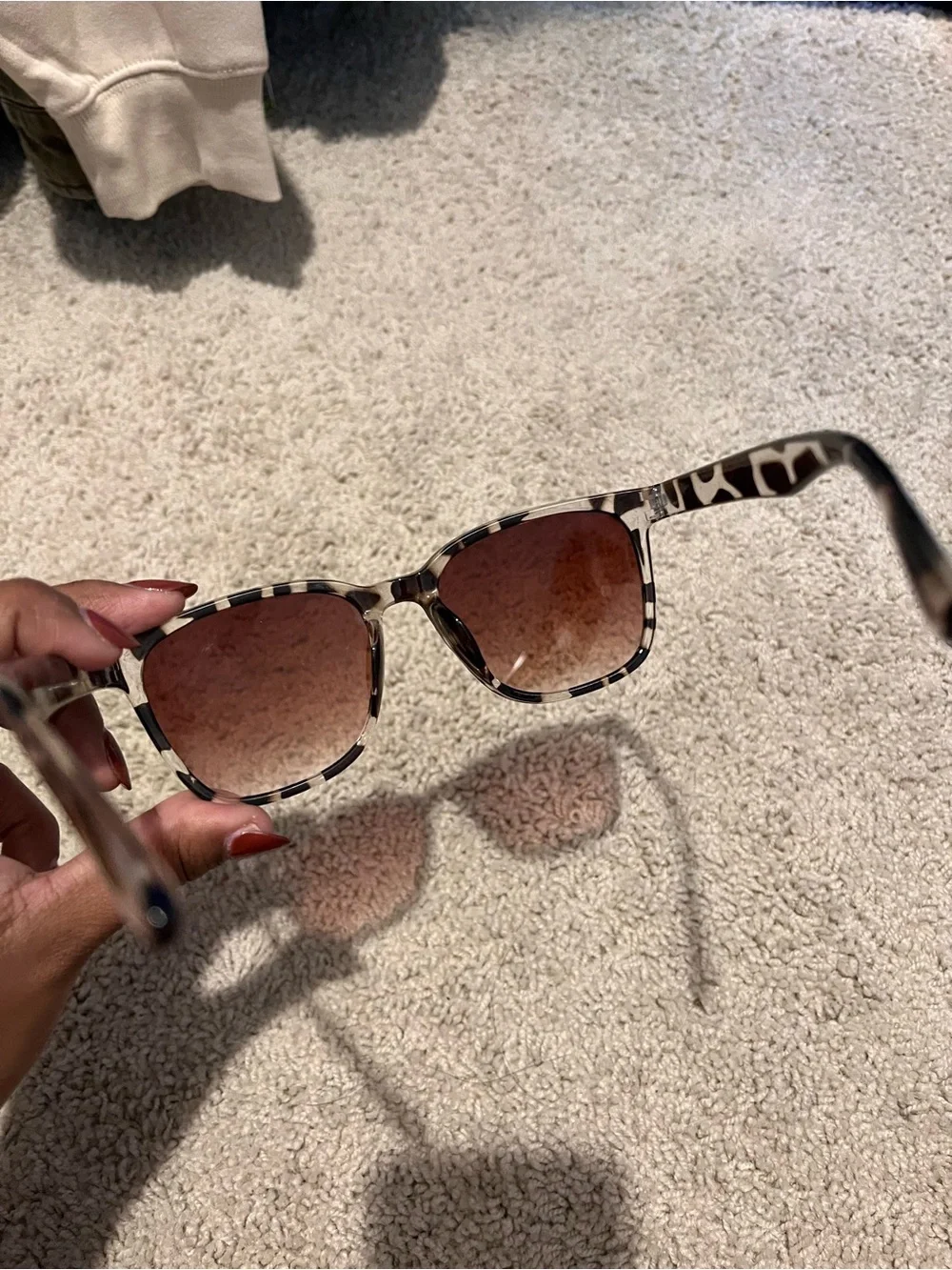 Tortoiseshell Square Sunglasses with Brown Lenses